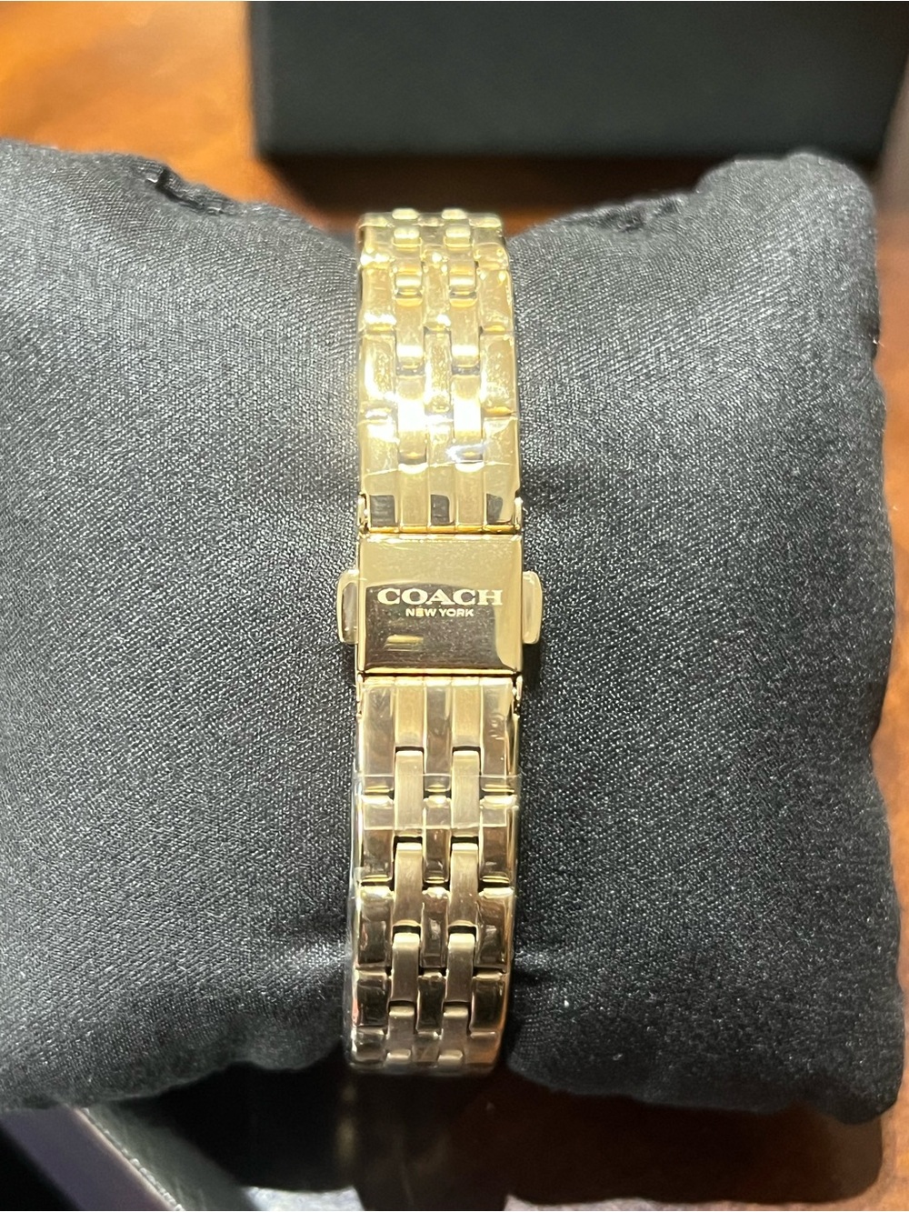 Coach Gold-Tone Bracelet Watch with Red Dial - Picture 2 of 3